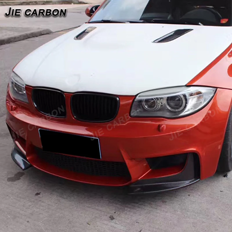 Carbon Fiber Front Bumper Spoiler Front Wrap Corner Splitter Corner Guard Decorative Auto Accessories For BMW 1 Series E82 E87