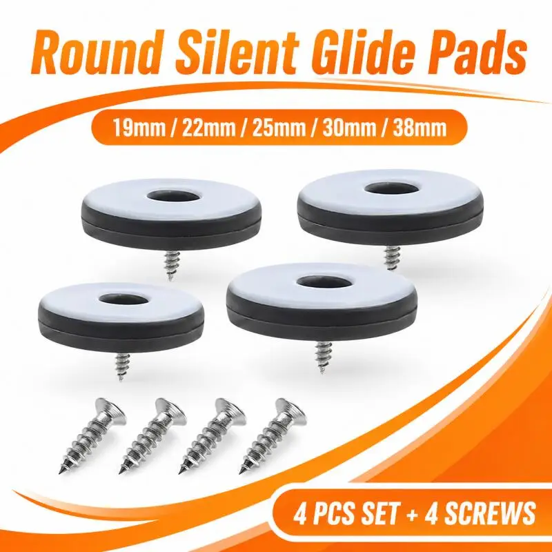 Furniture Feets Sliders Movers Bed Sofa Table Moving Gliders Screw Furniture Sliding Pad Chair Foot Pad Floor Protection Mat
