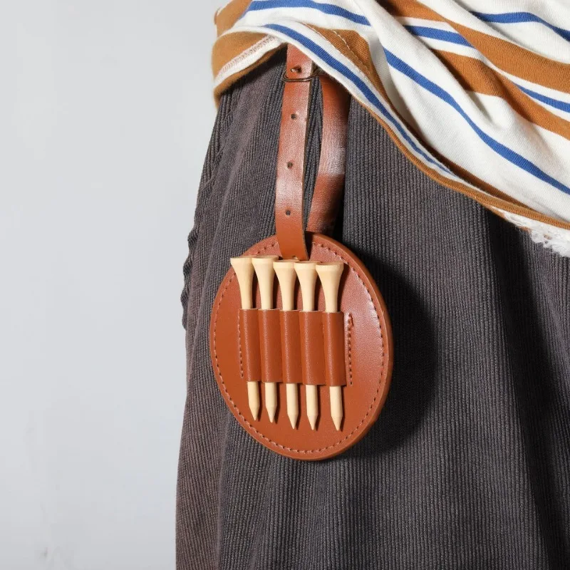 

Golf Seat Leather Case Environmentally Friendly Portable Storage Case with Hanging Ring Used for Storing Golf Accessories