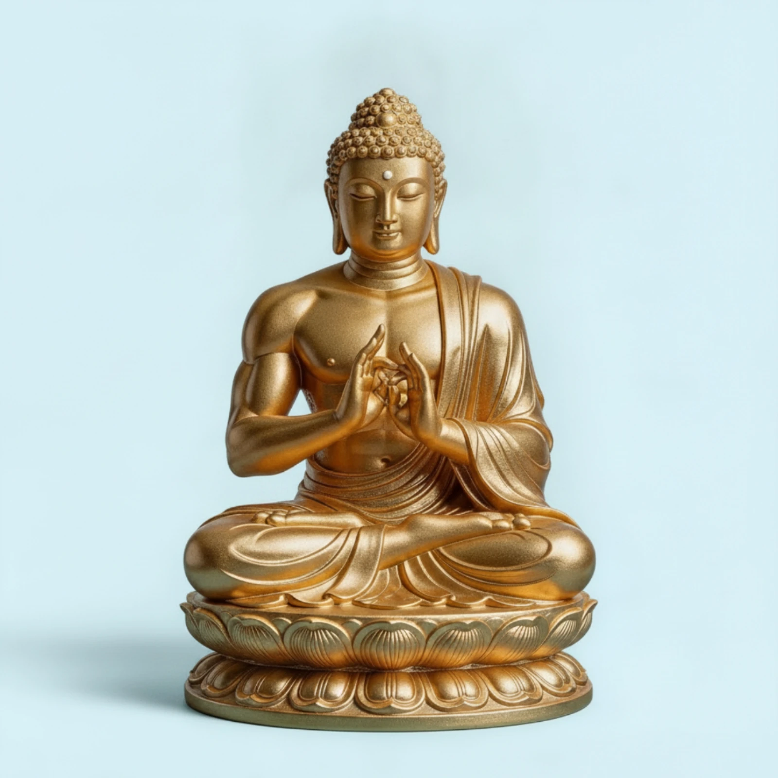 Picture 3: Statue with Lotus Pedestal Compact Meditating Buddha Statue Buddha Figurine Peaceful Zen for Desk, Meditation Corner