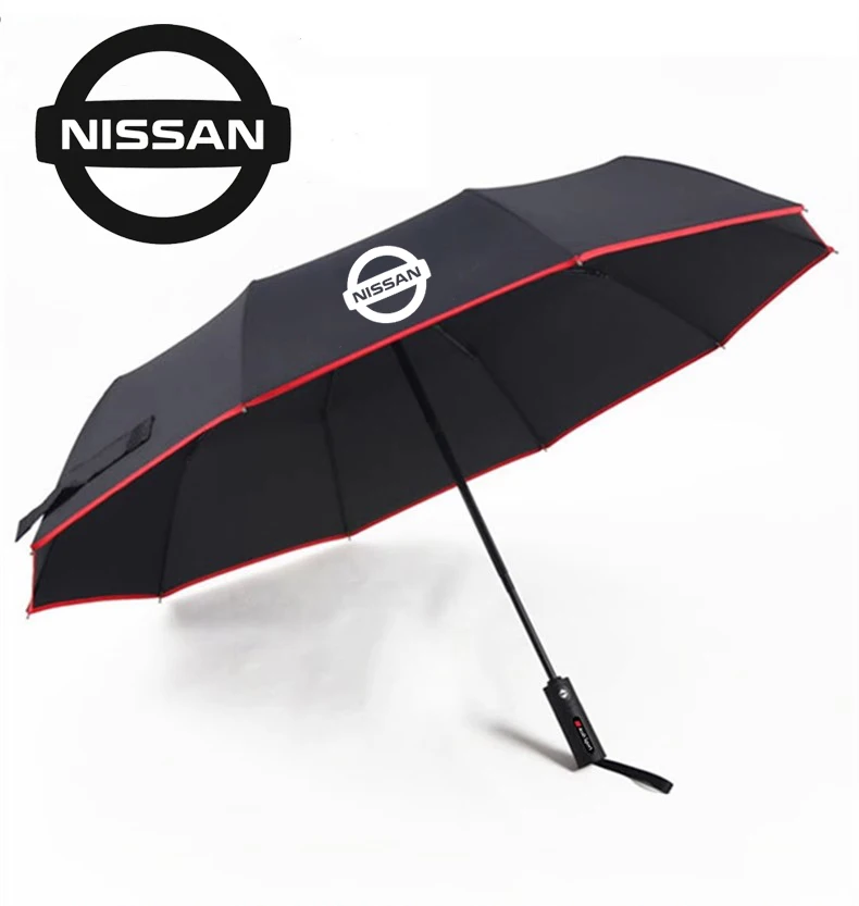 

Nissan Qashqai Juke X-Trail Patrol Note Leaf Altima Maxima Murano Micra Tiida Car Automatic Folding Windproof Sunshade Umbrella