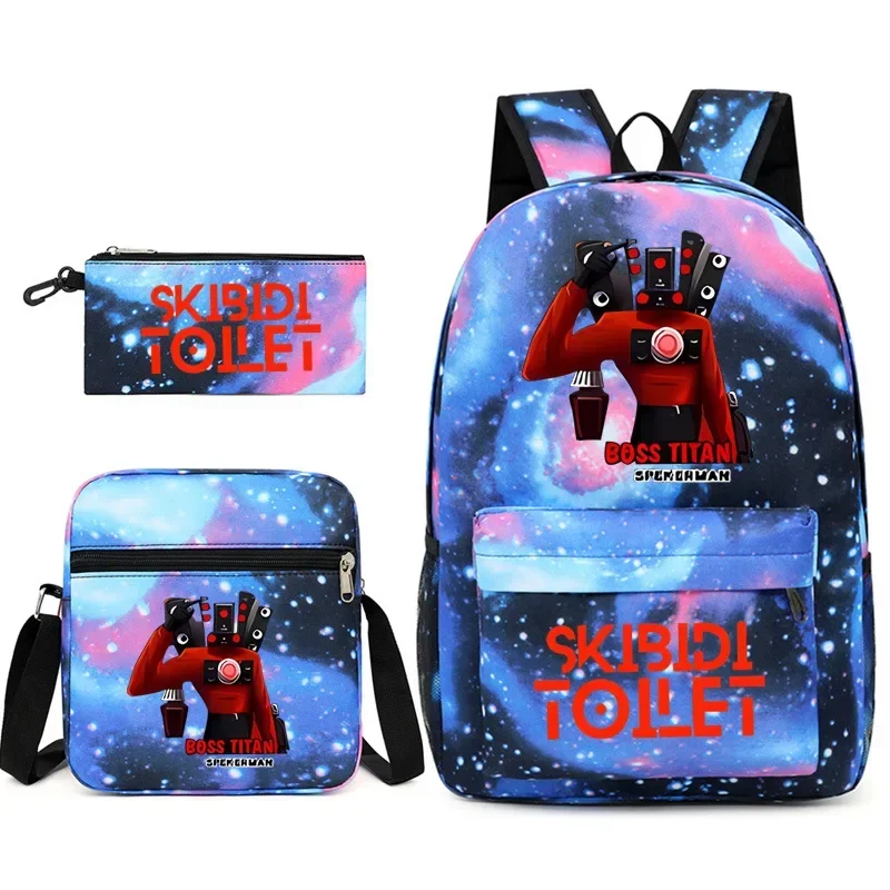 

Kawaii Cartoon TV Man Speaker Man Toilet Man Primary School Student School Bag Large Capacity Backpack Skibidi Toilet Mochila