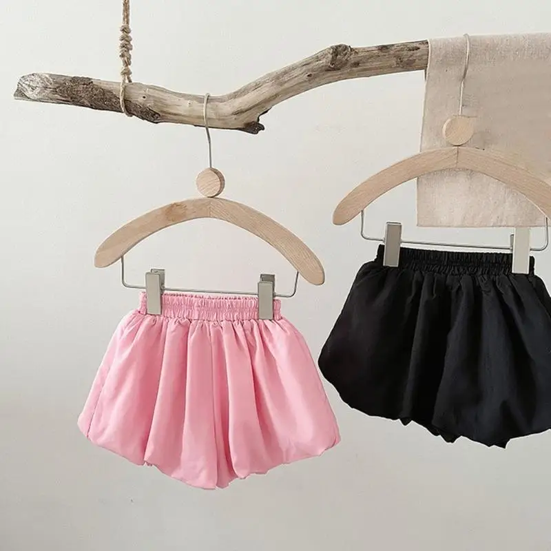 Summer Floral Bud Shorts for Little Girls Relaxed Colorful Lantern Styled Baby Bottoms Comfortable Wear A2UB