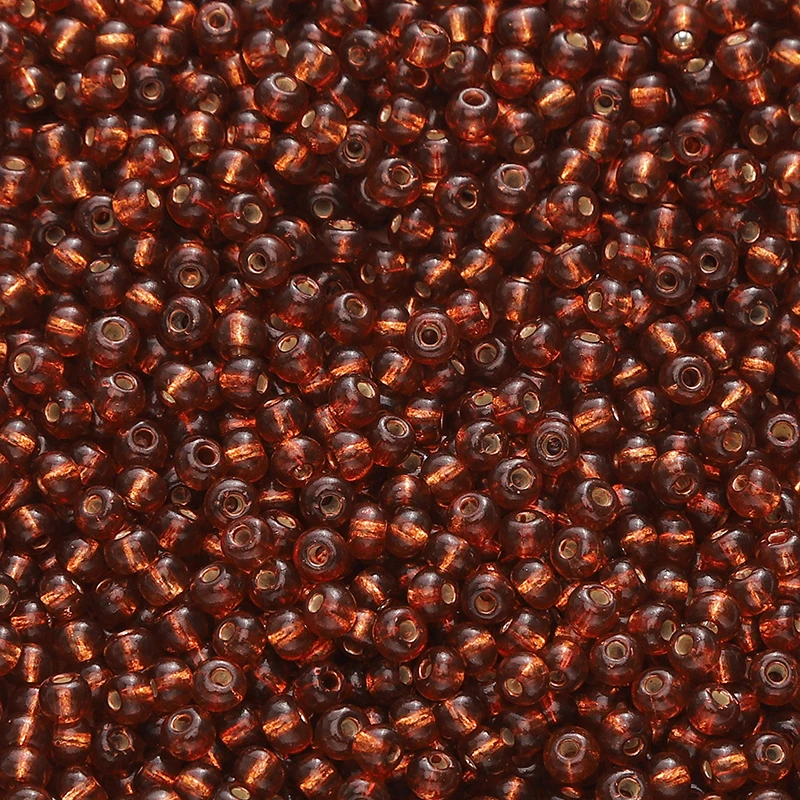 300pcs Silver Lined Seed Beads, 3mm Round Czech Glass Beads
