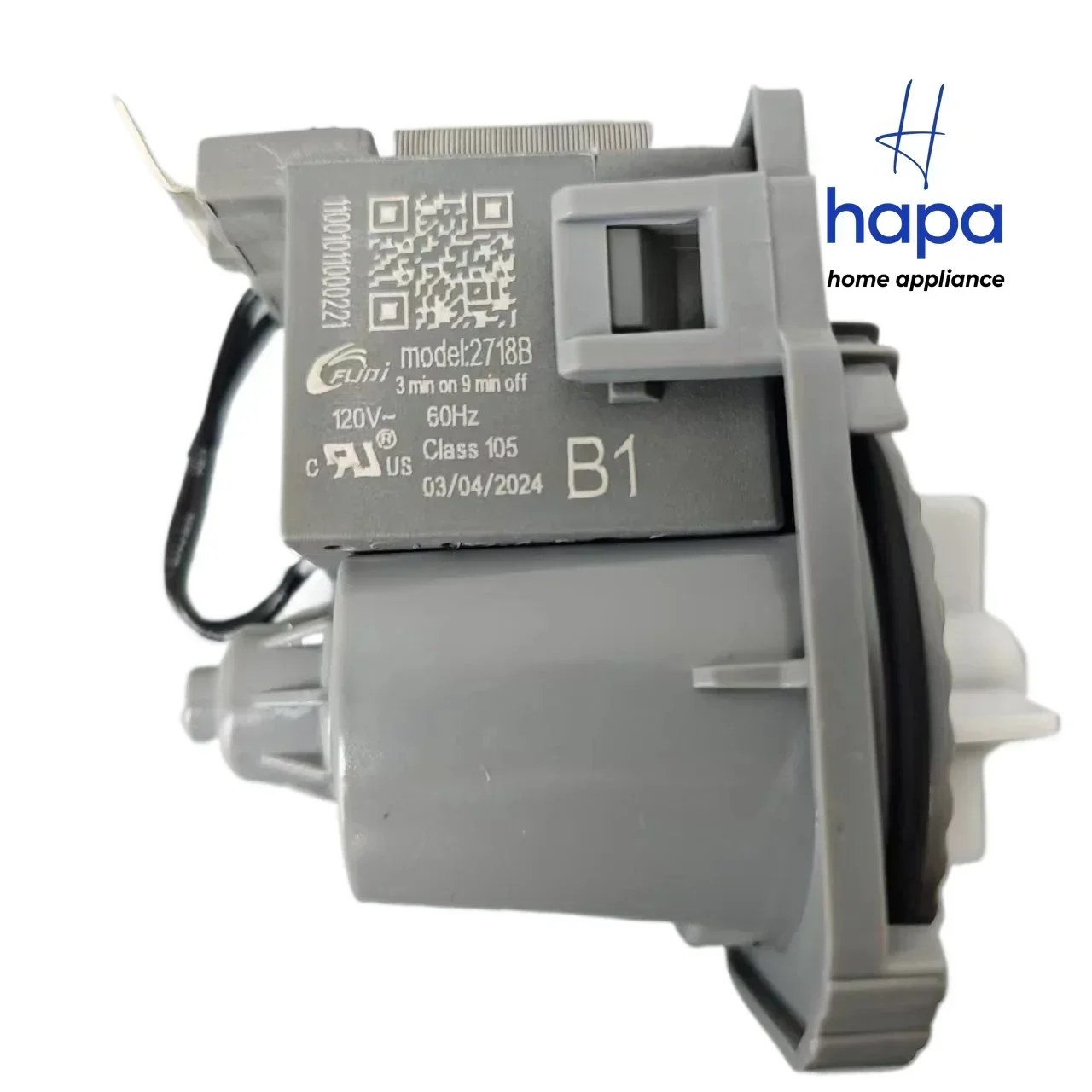 FUDI model:2718B 11001011000221  120V 60Hz (3min on 9min off)  Original Dishwasher Drain Pump for MIDEA