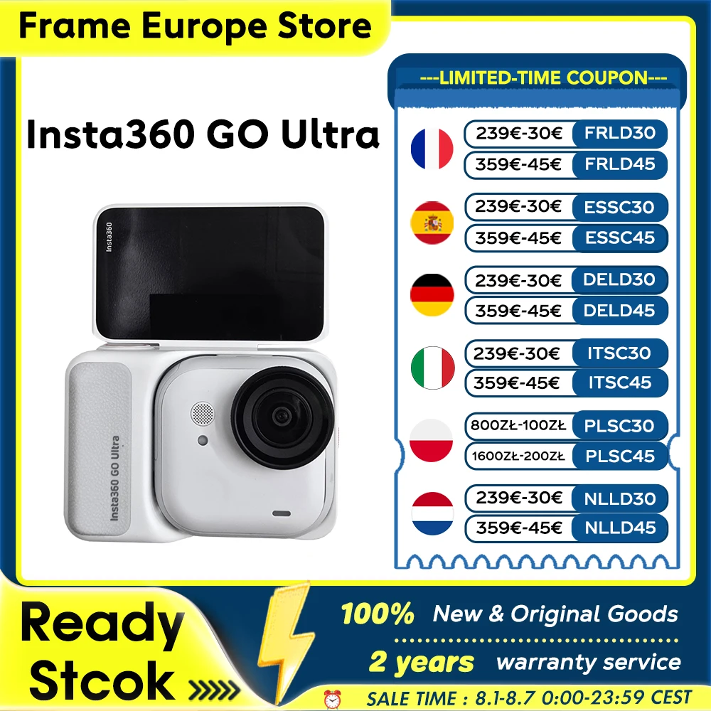 Insta360 GO Ultra Mini Videocamera 4K Portatile