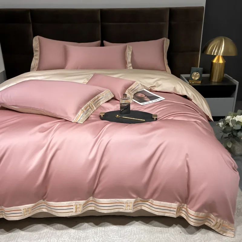 Luxury 100S Egyptian Cotton Bedding Set, Duvet Cover, Bed Sheet & Pillowcases - King Size Comforter Bedding Sets