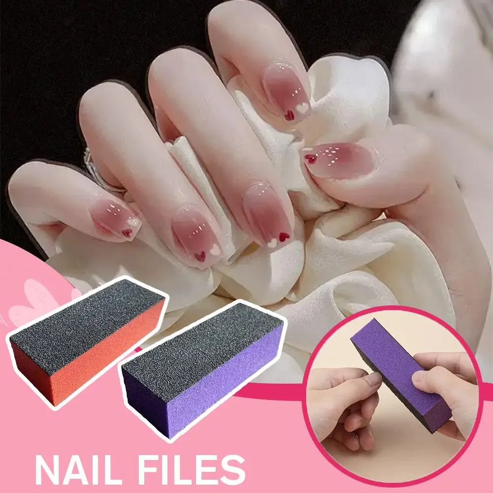 Pulidor de bloque de lijado para uñas, lima pulidora de grano 60/100 para Kit de Arte de uñas acrílico, herramientas de manicura, accesorios de diseño de uñas