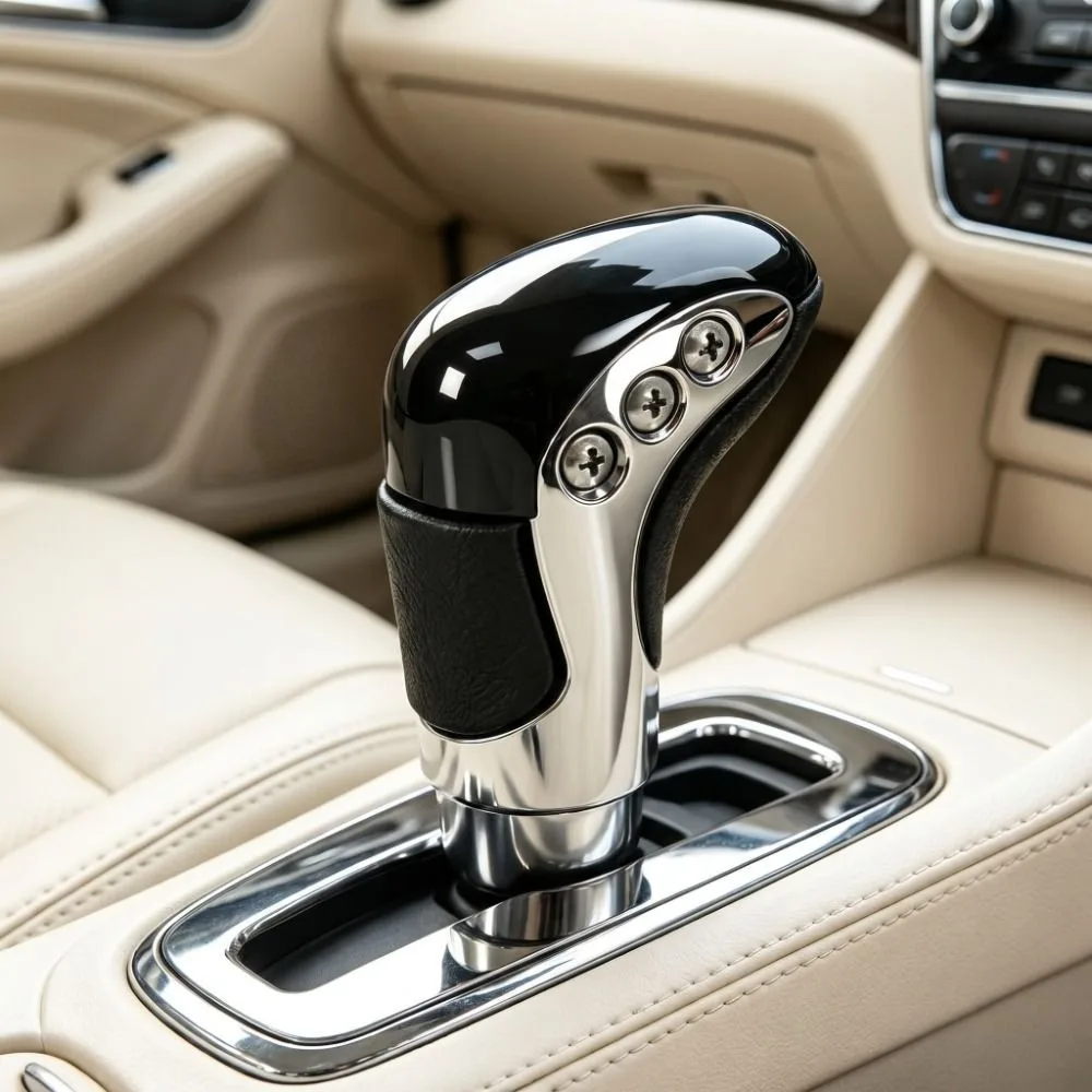 ABS Leather Wrapped Gear Shift Knob Comfort Grip Universal Gear Shifter Handle Modified Manual Transmission Gear Stick Head