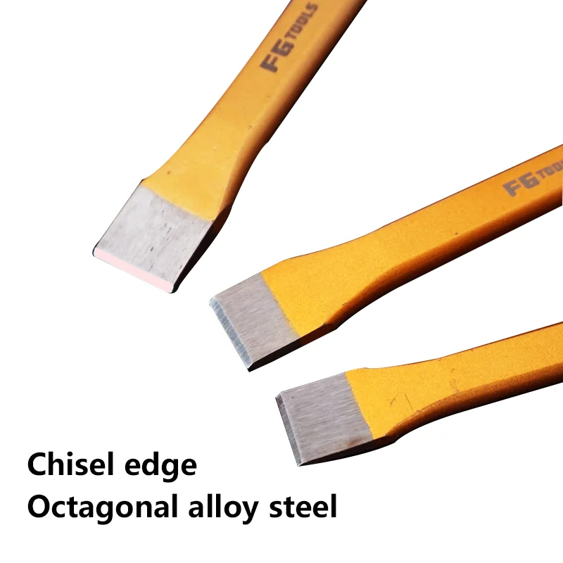 1PC Iron and stone chisel Flat Chisel Masonry Chisel Cement Fitter Chisel Alloy Steel Stainless Steel Metal 175 200 250 300mm