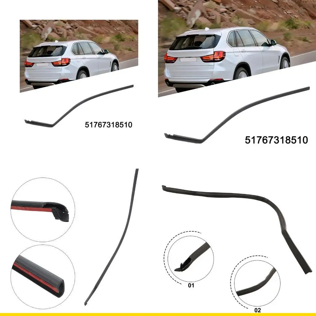 SZCH Complete Set Of Rear Door Weatherstrips Seals For X5M F15 2014 To 2018 Years 2pcs