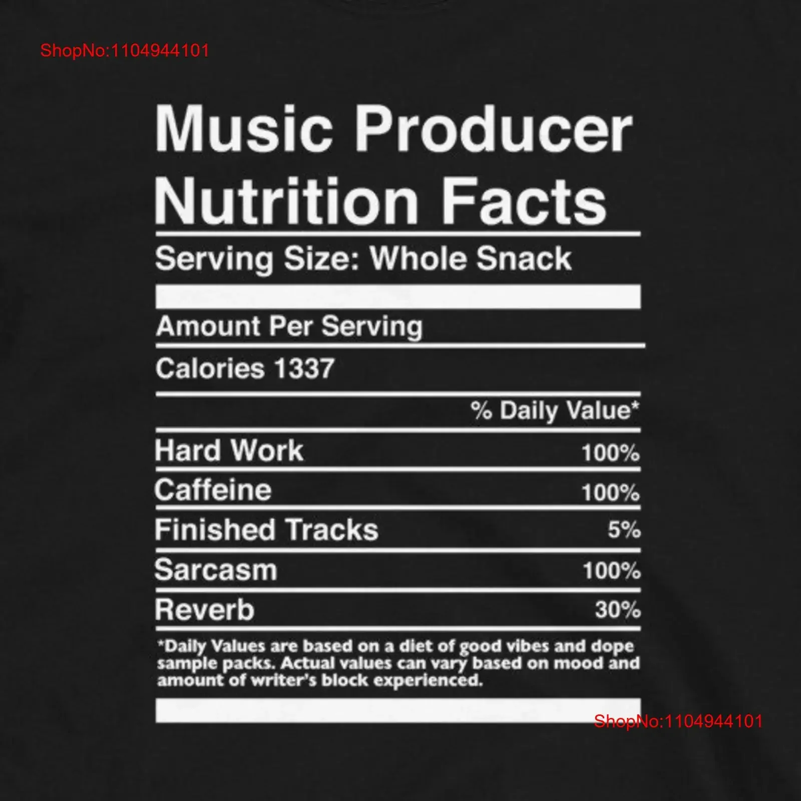 مهندس الصوت تي شيرت منتج الموسيقى حقائق التغذية فاز صانع الصوت خمر غسلها مريحة أعلى لأزياء ارتداء اليومي