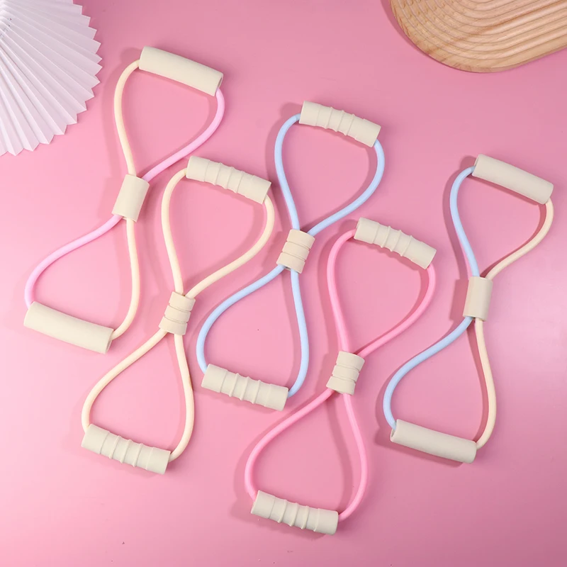 

1Pc Elastic Band TPR Pull Rope Fitness Shoulder Neck Opening Chest Expander 8 Shape Tension Rope Yoga Resistance Band Home Gym