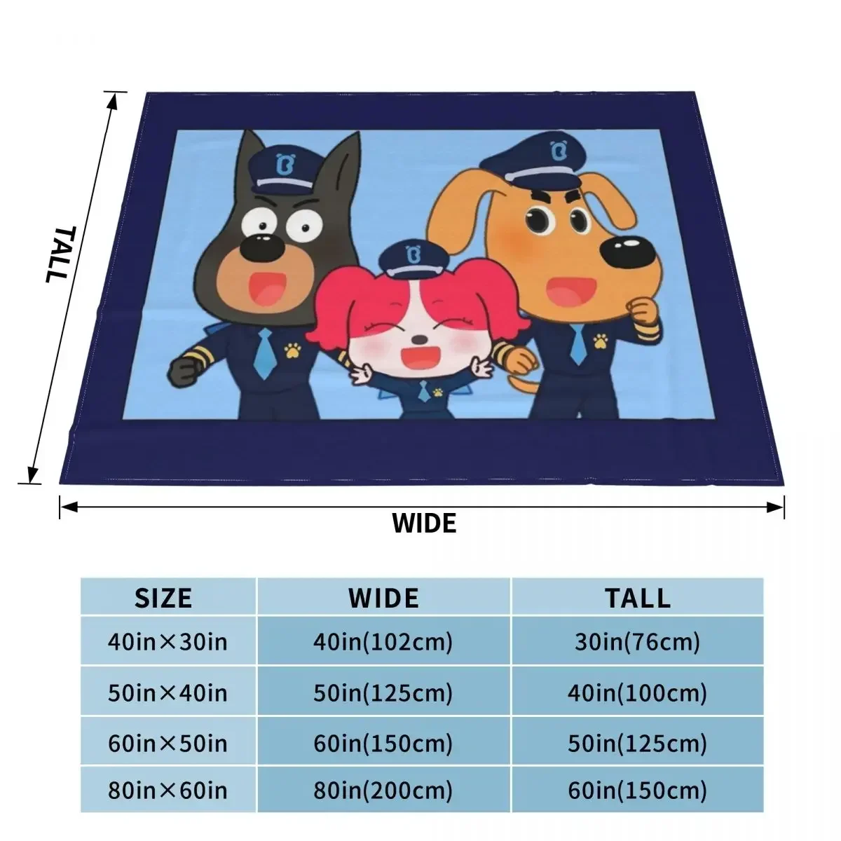 Sheriff Labrador Throw Blanket Multi-Purpose Bed linens christmas blanket