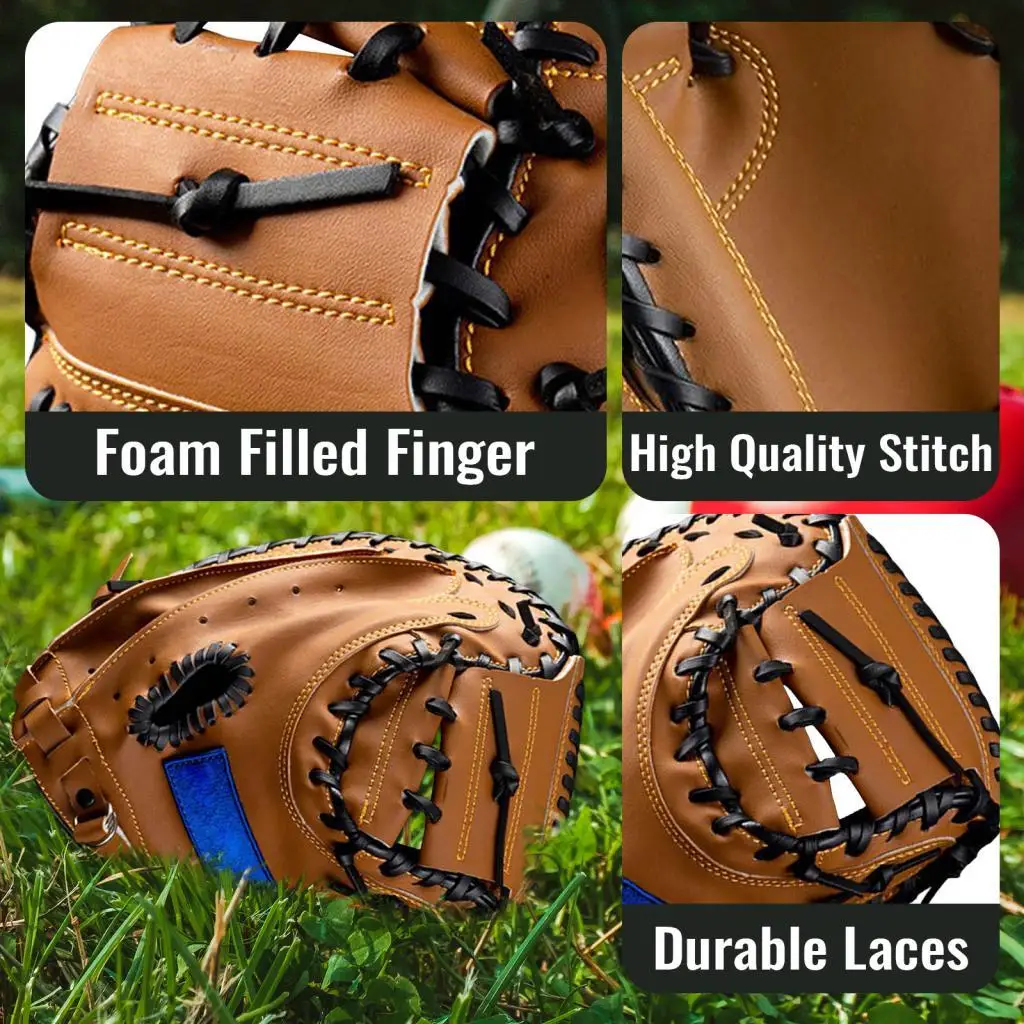

Baseball Glove Flexibility Durable 12.5" for Beginner Play Training Adults