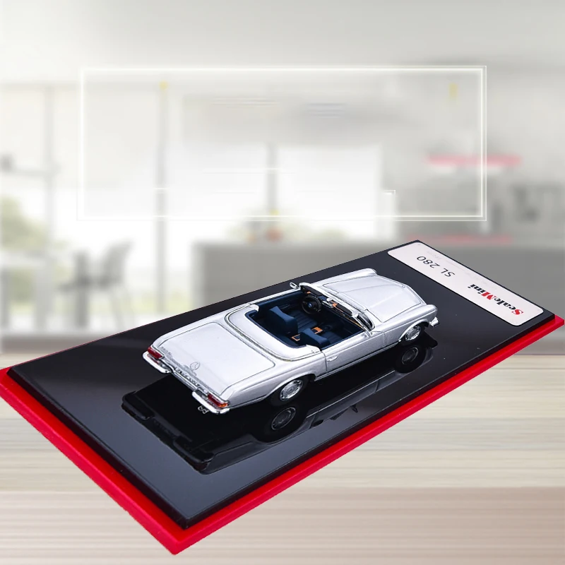 1:64 مقياس الراتنج نموذج سيارة بنز SL280 الفاخرة مقلد الرياضة السوبر طبعة محدودة تحصيل هدية مصغرة نسخة محاصر! #6