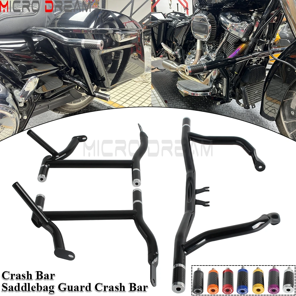 

Motorcycle Saddlebag Guard Crash Bar Engine Guard For Harley Touring Road King Street Road Electra Glide Ultra Limited CVO 2014-