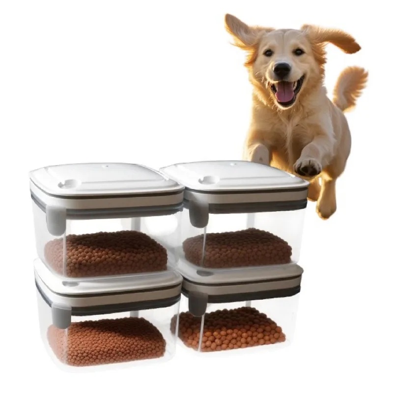 Portable square vacuum-sealed storage tank for outdoor pet activities