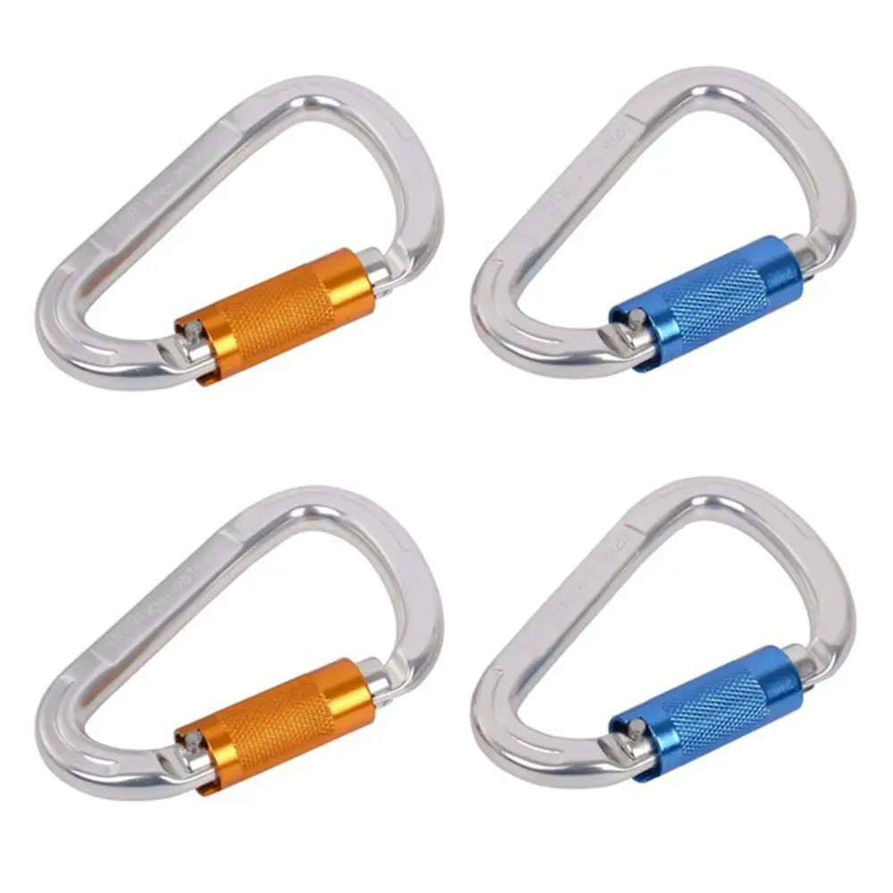 Rock Climbing Carabiner Heavy Duty Auto Locking Clip 25KN for Rappelling Rescue