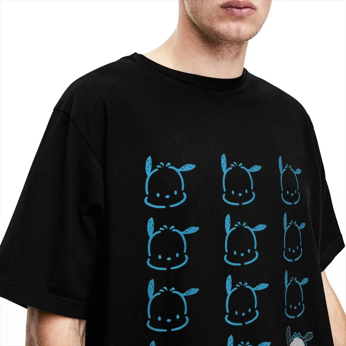 Funny Pochacco Kawaii Men Women T Shirt Merch Funny Tees T-Shirts Cotton Plus Size Clothing