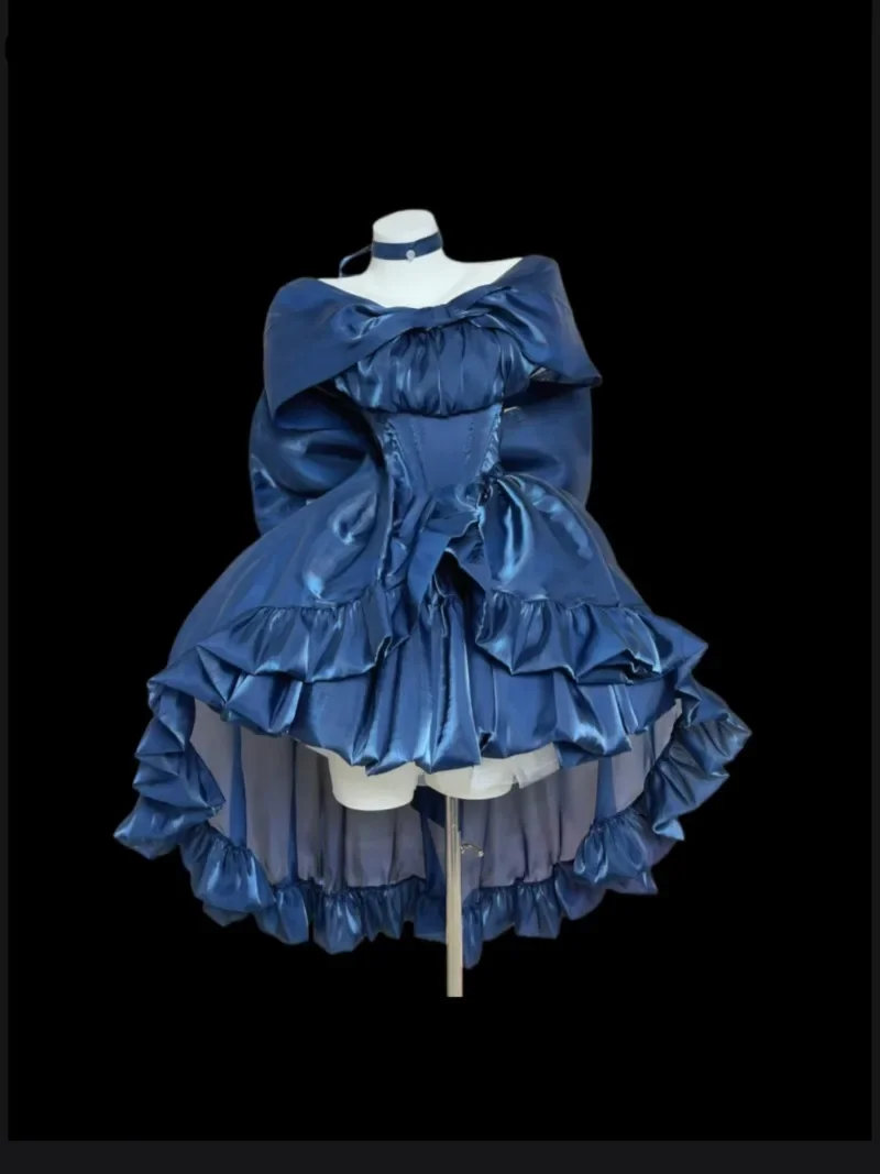 2026 حفلة عيد ميلاد بلا أكمام عالية الخصر سوبر فساتين الجنية الحلو الأميرة الإناث الفرنسية عالية الشعور المشاهير مأدبة فستان #5