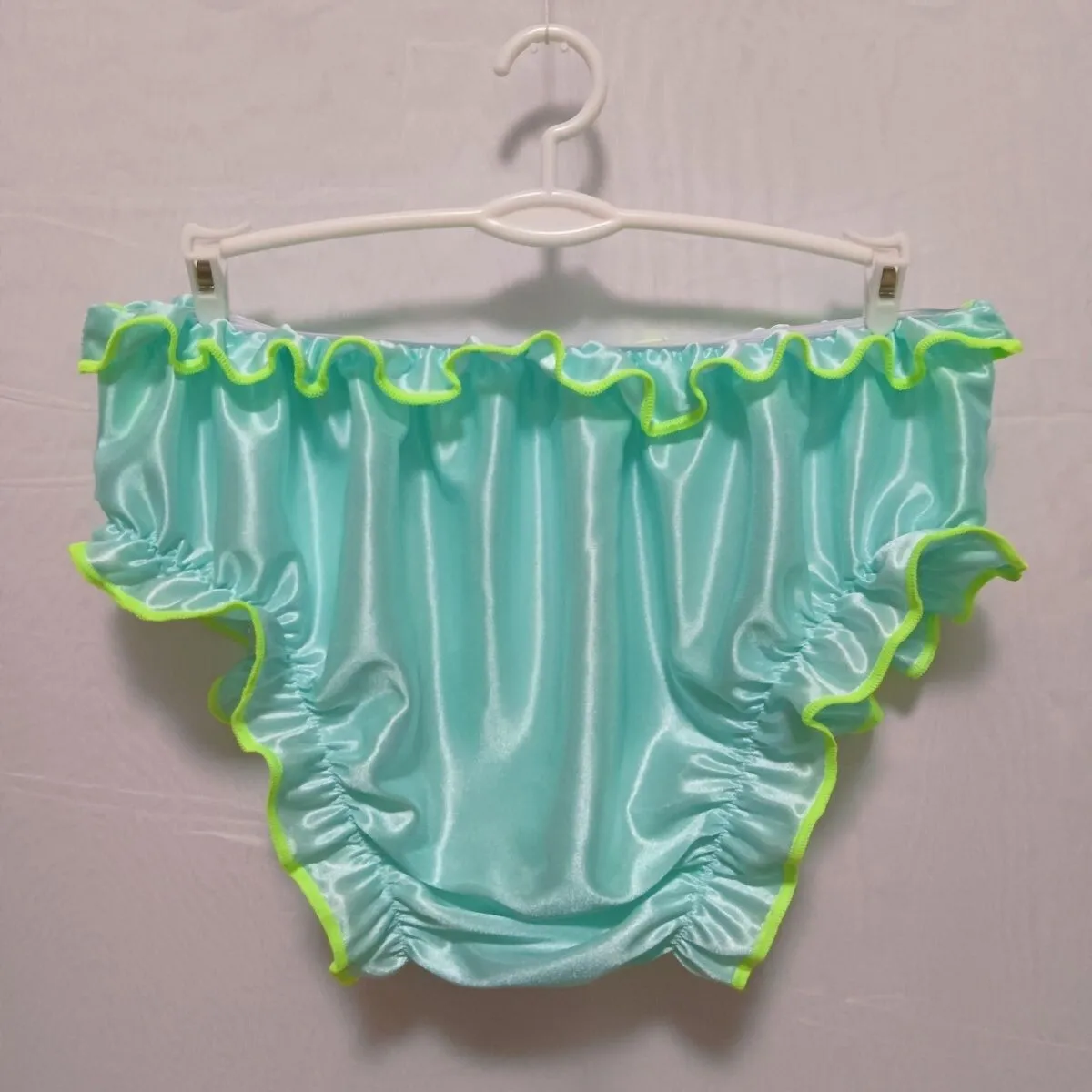 Unisex Glossy Sexy Satin Ice Silk Underwears Panties Plus Size Briefs Lingeries Bottoms