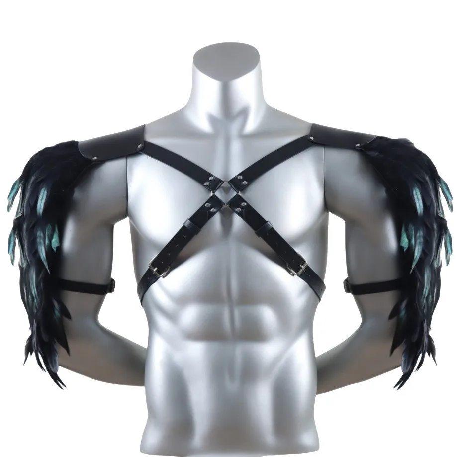 

Мужская средневековая накидка викингов на одно плечо из искусственной кожи с мехом, защитная накладка для ролевых игр