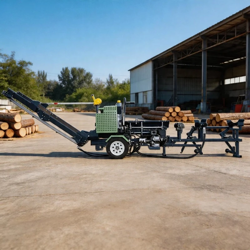 Customized 15HP Gas Powered 15T Firewood Processor With Conveyor Belt For Farm Use CE Certified Woodworking Machine