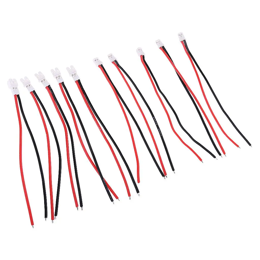 10 Pieces JST 2.0 Fe Connector Socket Cable for RC Lipo Battery