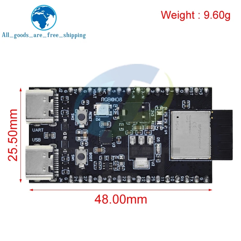 Imagem -06 - para Arduino Fio Série h2 Zigbee Ble Esp32-h2 Esp32-h2-devkitm1 n4 Esp32-h2-mini-1 Tzt-esp32-h2-devkitm