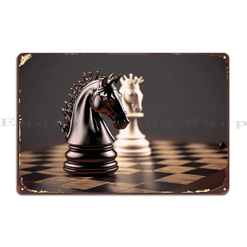 Game Chess Metal Sign Custom Garage Bar Cave Home Classic Tin Sign Poster