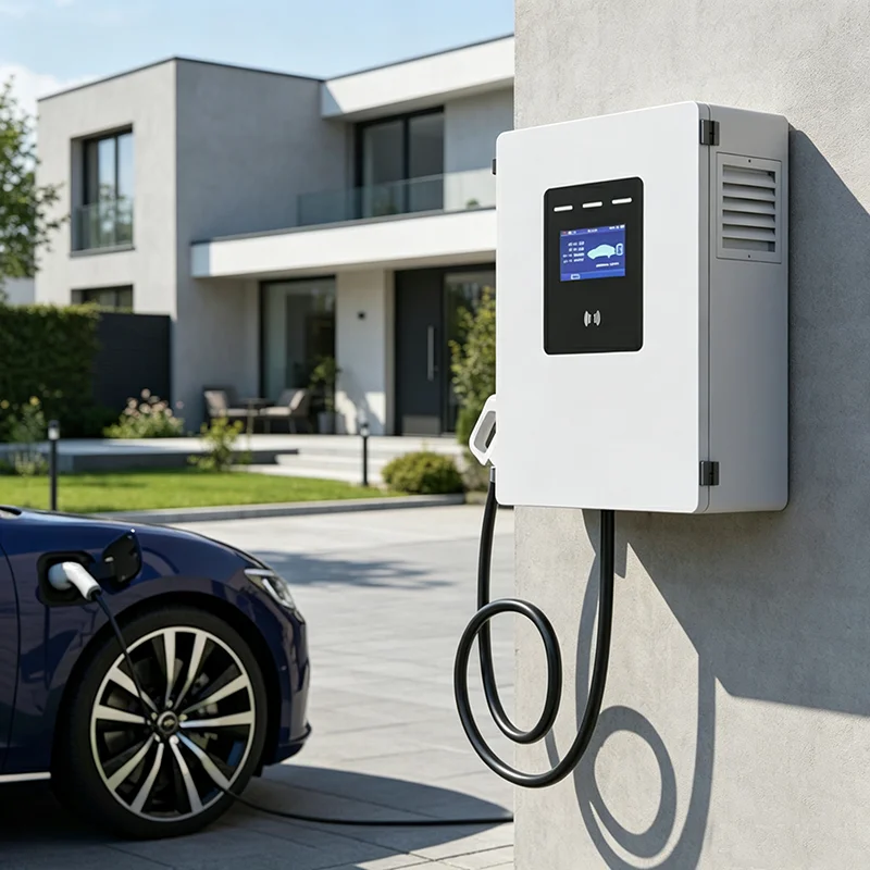 60kW NACS Single Gun DC Fast EV Charger IP55 Waterproof Outdoor Public Parking Charging Station Canada