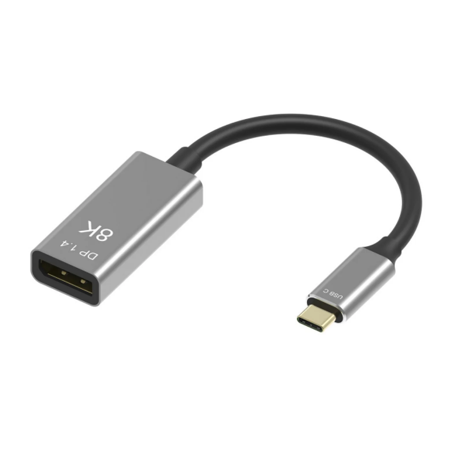 8K Type C to DP Adapter Converter USB 3.1 Thunderbolt 3 Male to DisplayPort 1.4 Female HD Cable Adapter Video Audio For Mac / PC