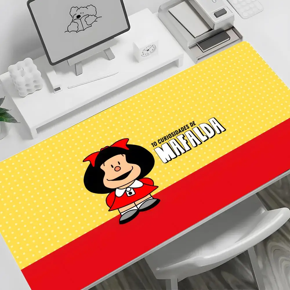 Mafalda  Mouse Pad large keyboard men's business style mouse desk pad non-slip rubber gaming mouse pad laptop carpet 600x300