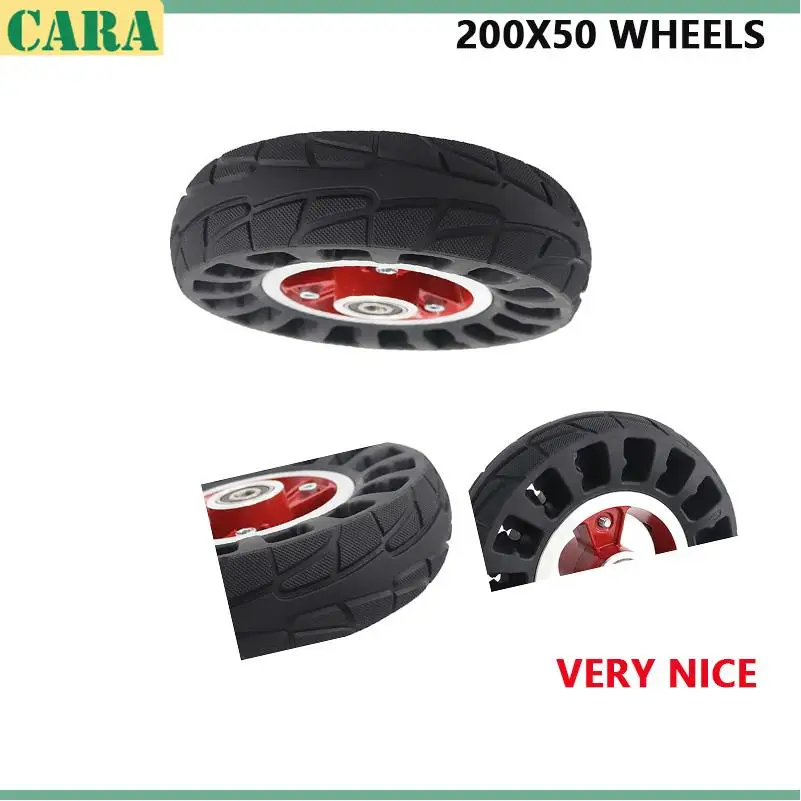 

8 inch solid wheel wiht hub Tire with Alloy for Wheel Electric Scooter Rims Wheel Accessories Wheel Accessories