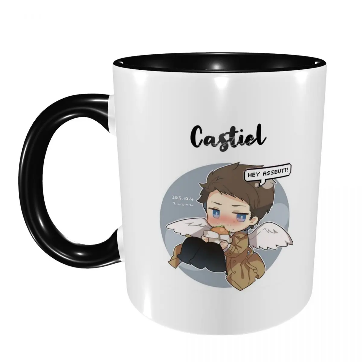 Castiel FBI Badge Mug Funny Ceramic Coffee Cups Tea Mugs Milk Cup Drinkware Gifts for Woman Man