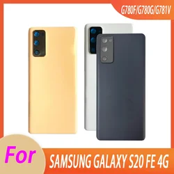 New For Samsung Galaxy S20FE 4G Battery Back Cover Panel Rear Door Housing Case Camera Lens Replace