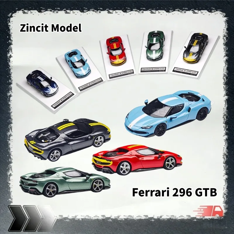 

[Pre-sale] Zincit Model 1/64 296 GTB Simulation Alloy Car Model, Boys' Gift Toy, Collection Decoration Item.