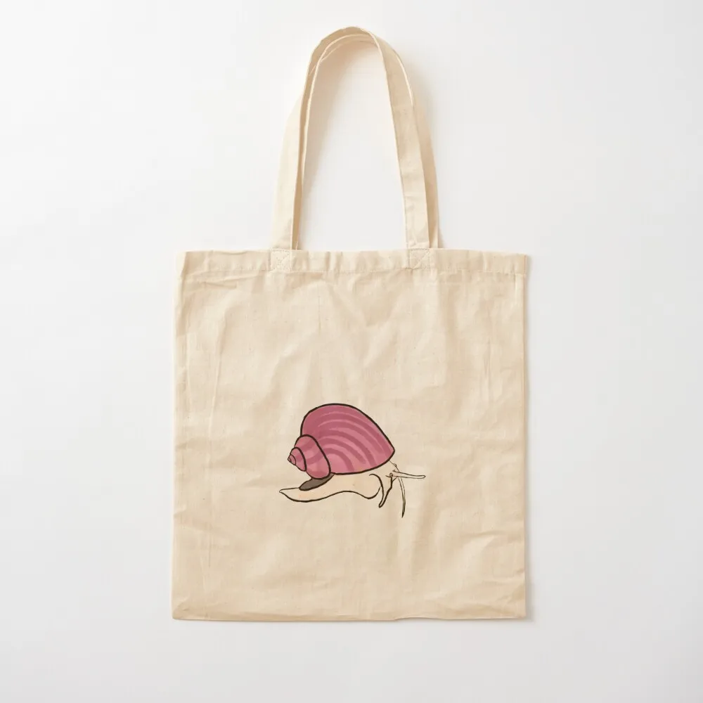 Magenta Mystery Snail Tote Bag ecological bags tote bag screen cute pouch bag