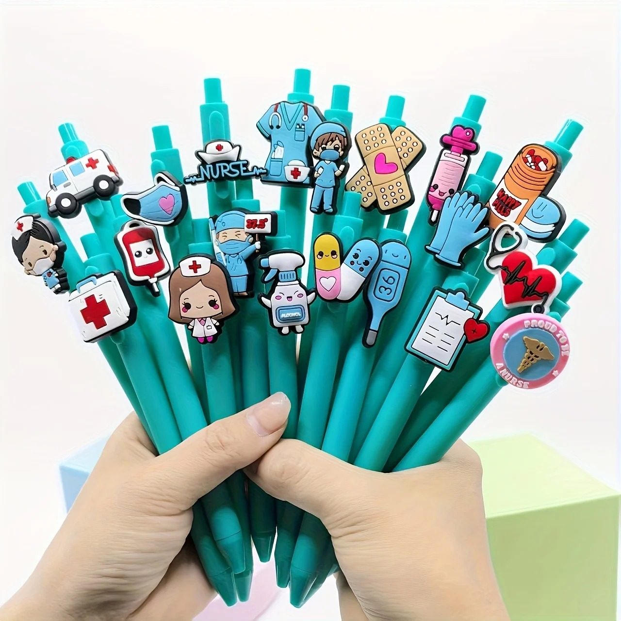 

20pcs Nurse Doctor Writing Round Ballpoint Pen Medical Record Pen Suitable for Nurses and Doctors Gifts Random Styles