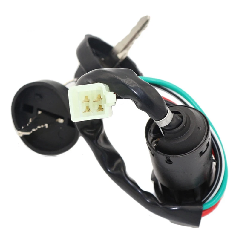 2Pcs Motorcycle Ignition Switch 4Pin Ignition Lock For 50Cc 70Cc 90Cc 110Cc 125Cc 200Cc 250Cc ATV Off-Road Vehicle