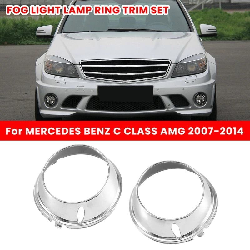 1 Piece Car Fog Light Lamp Ring Trim Set For MERCEDES BENZ C CLASS W204 C63 AMG 2007-2014 Replacement Parts 2048851874 Right