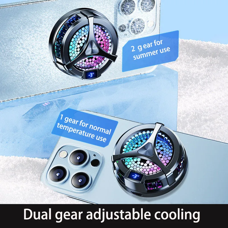 X36 Digital Display Mobile Phone Radiator 9v 15w Magnetic Suction Wireless Fast Charging Silent Semiconductor Cooler Cooling Fan
