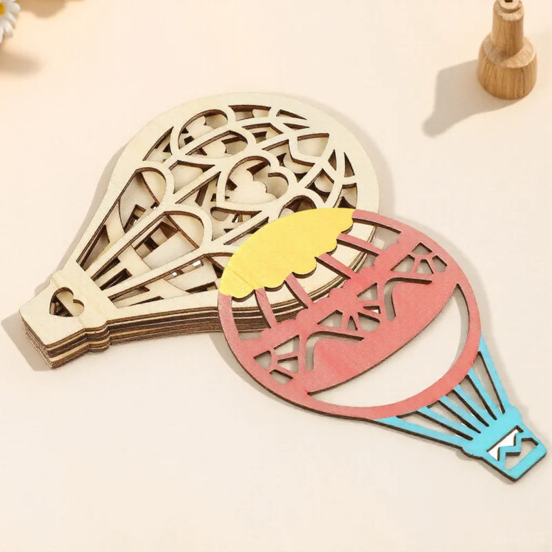 

30Pcs Hot Air Balloon Unfinished Wood Blanks Wooden Cutouts DIY Paintable Crafts Decorations Ornaments Unfinished Wood Ornaments