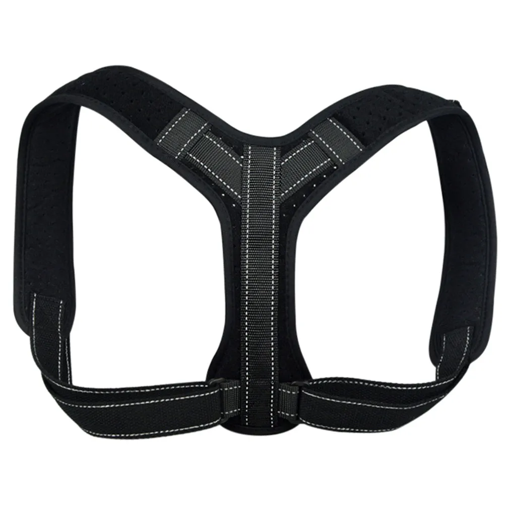 

Posture Brace For Neck Shoulders Black Size L Adjustable Back Straightener Thickened Strap 8-Shaped Design Breathable