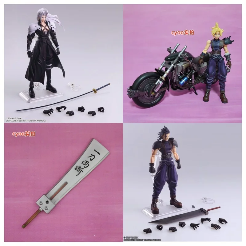 En Stock Original cuadrado Eni Se Bring Art Series Zack Cloud Strife figura de acción Pvc modelo adorno de escritorio juguetes regalo