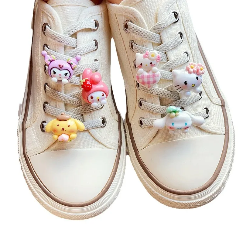 Mesuca Hello Kitty Kuromi chaussures dentelle breloques pour baskets breloques filles bricolage lacet boucle sport chaussure décoration accessoire