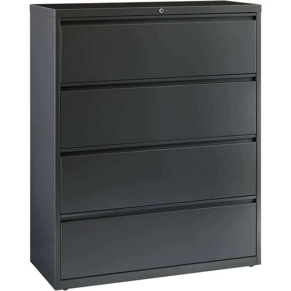 4-Drawer Lateral File, 42 by 18-5/8 by 52-1/2-Inch, Charcoal