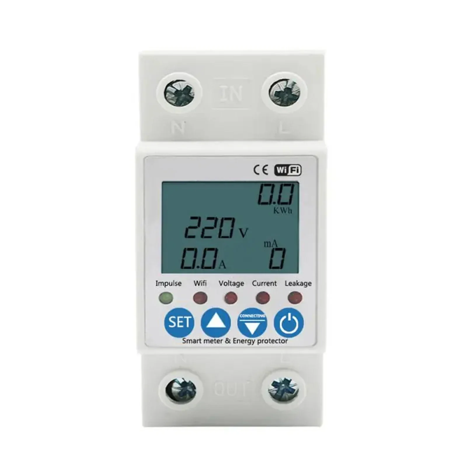 

For wifi For Smart Meter for Energy Monitoring For Tuya and For Smart Life Compatible with Earth Leakage Protection