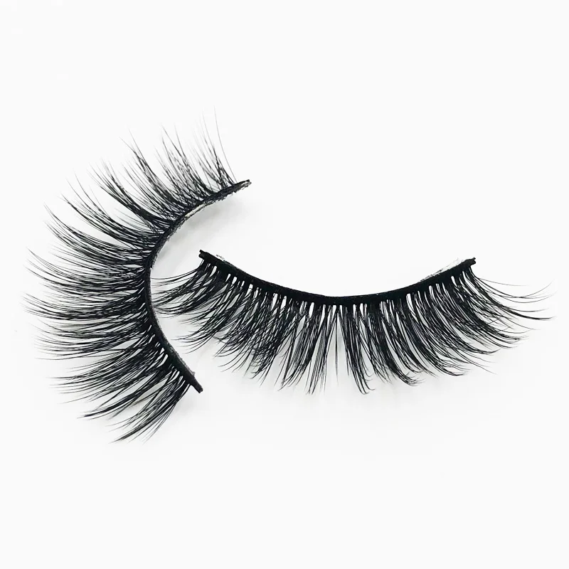 5 pairs/Tray Premium Cotton Black Band natural warping 3D effect Faux Silk Hair false eyelashes extention with Support custom